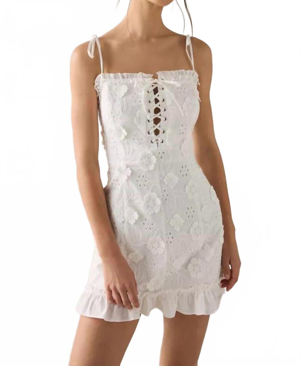 NEW ASTR breanna mini dress in white